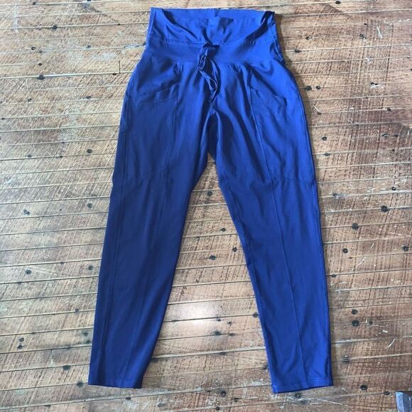 Fabletics fold down waist S blue loungewear joggers - Picture 2 of 5